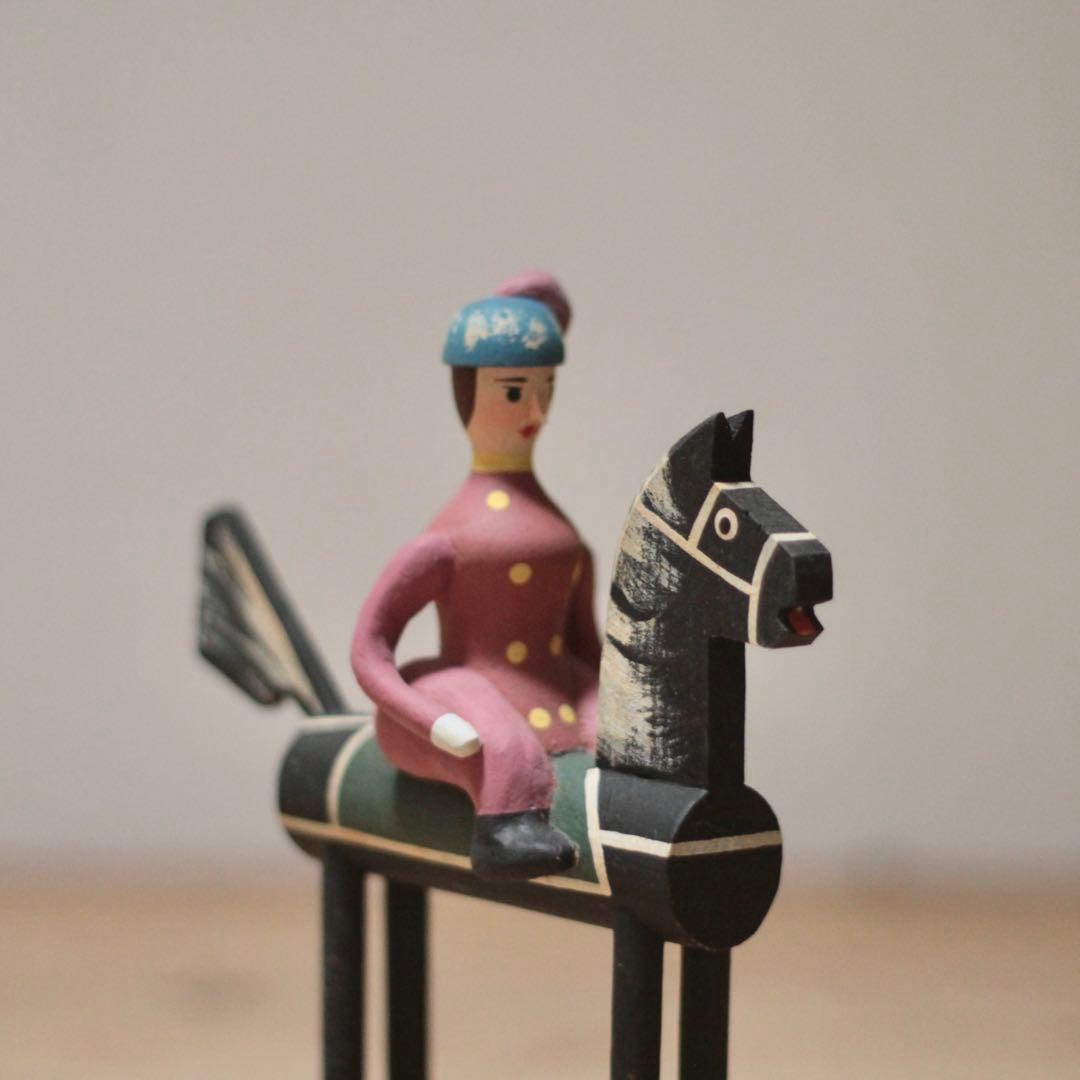 チェコスロバキア 民芸 郷土玩具 馬乗りご婦人 古道具 アンティーク オブジェ