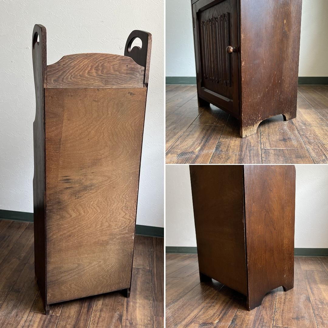 k351r120 英国らしい装飾のアンティーク家具 木製マガジンキャビネット