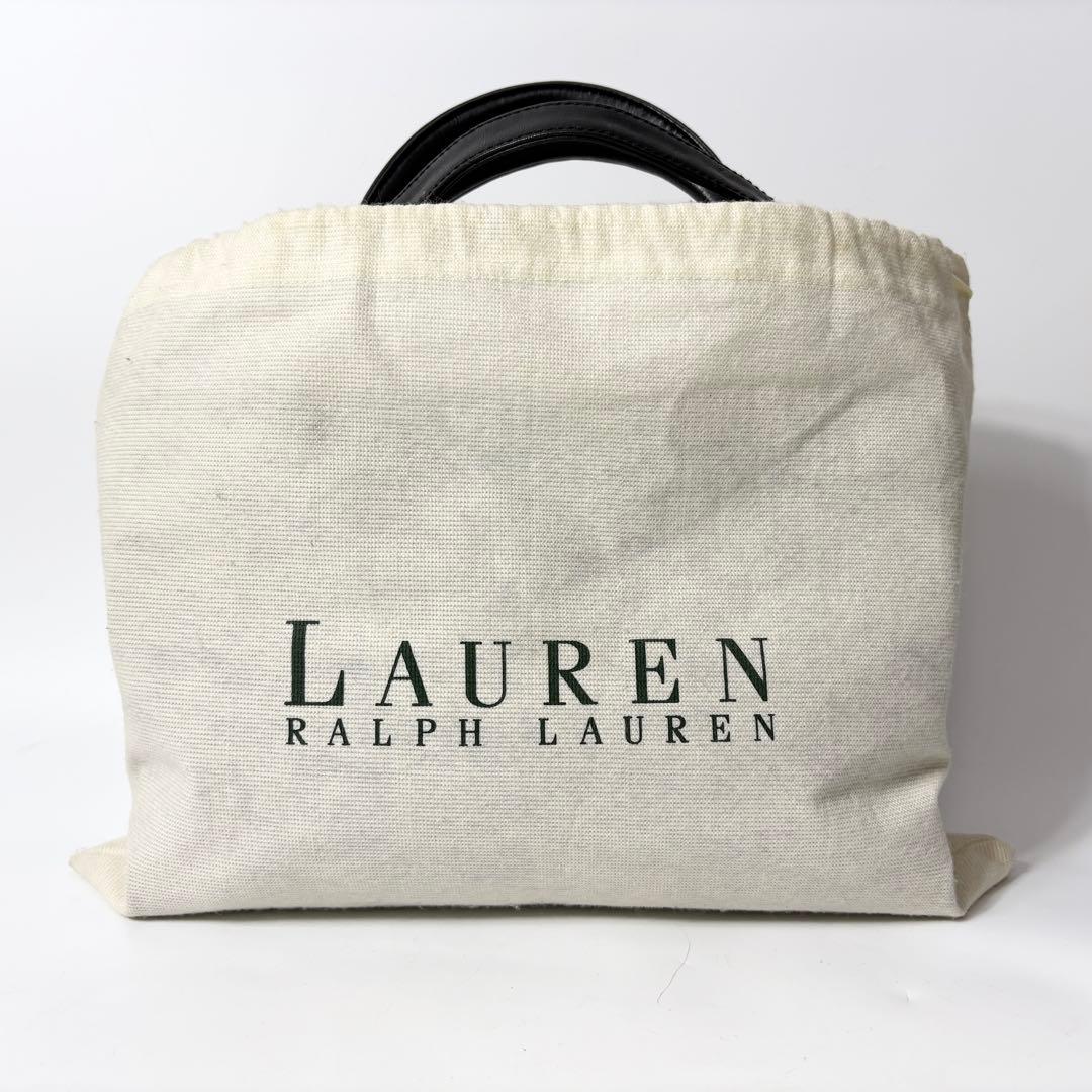 ラルフローレン　スエード×レザー　ブラック　2wayショルダーバッグ