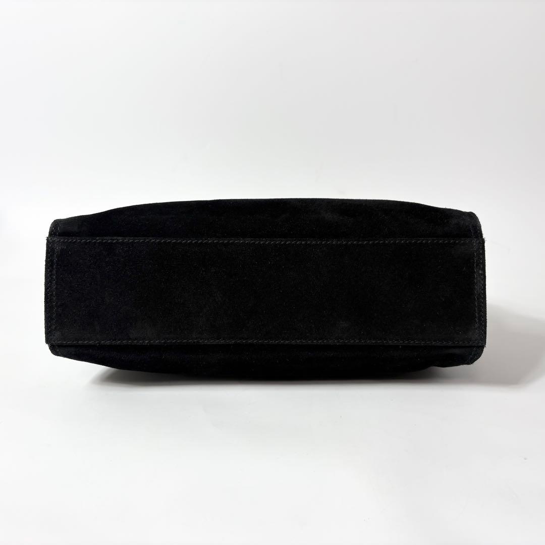 ラルフローレン　スエード×レザー　ブラック　2wayショルダーバッグ