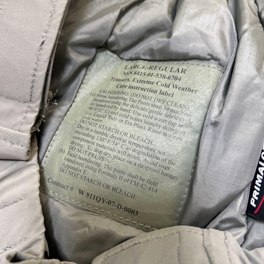 ECWCS プリマロフトADS level7 GEN L-R パンツ　寒冷地