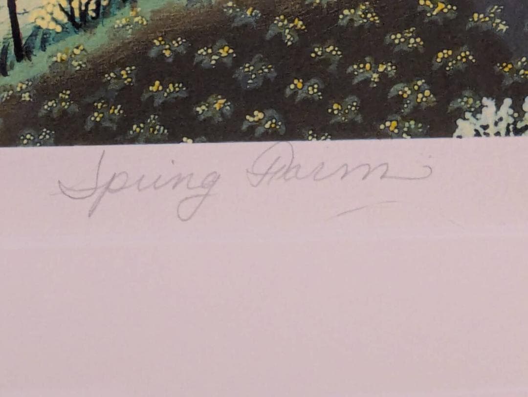 【真作】版画　キャシー・ジェイコブセン　リトグラフ　羊飼いの少女　U142