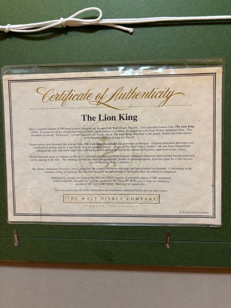 ★古着屋スマイルハウス 本物保証‼️500枚限定 ディズニー ライオンキング