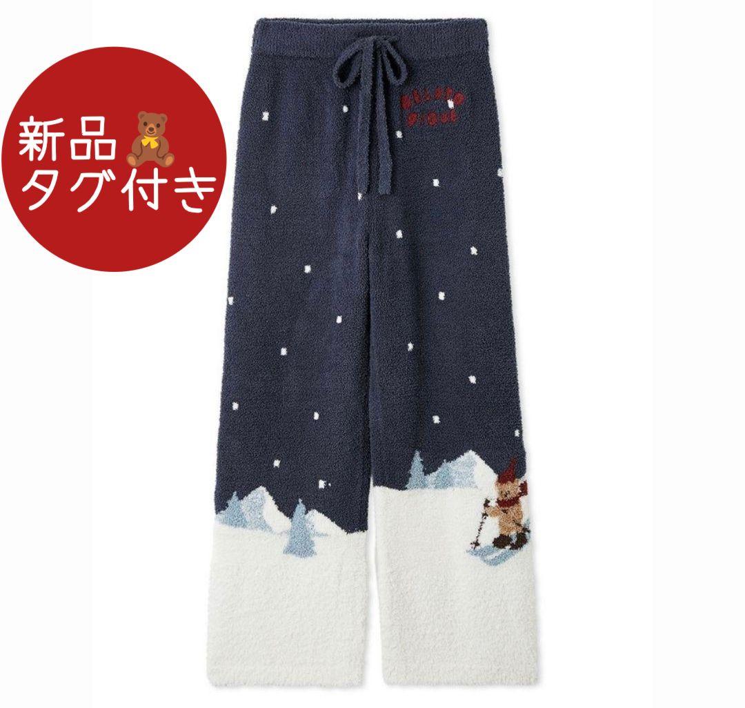 ジェラートピケ【HOLIDAY】スキーベアジャガードロングパンツ