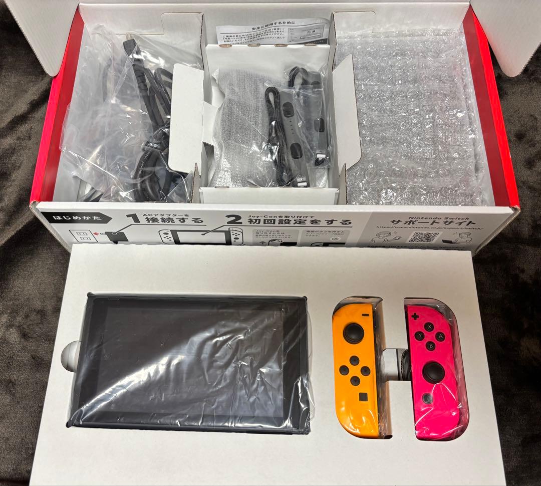 Nintendo Switch ネオンオレンジ/ネオンピンク　SDカード付き