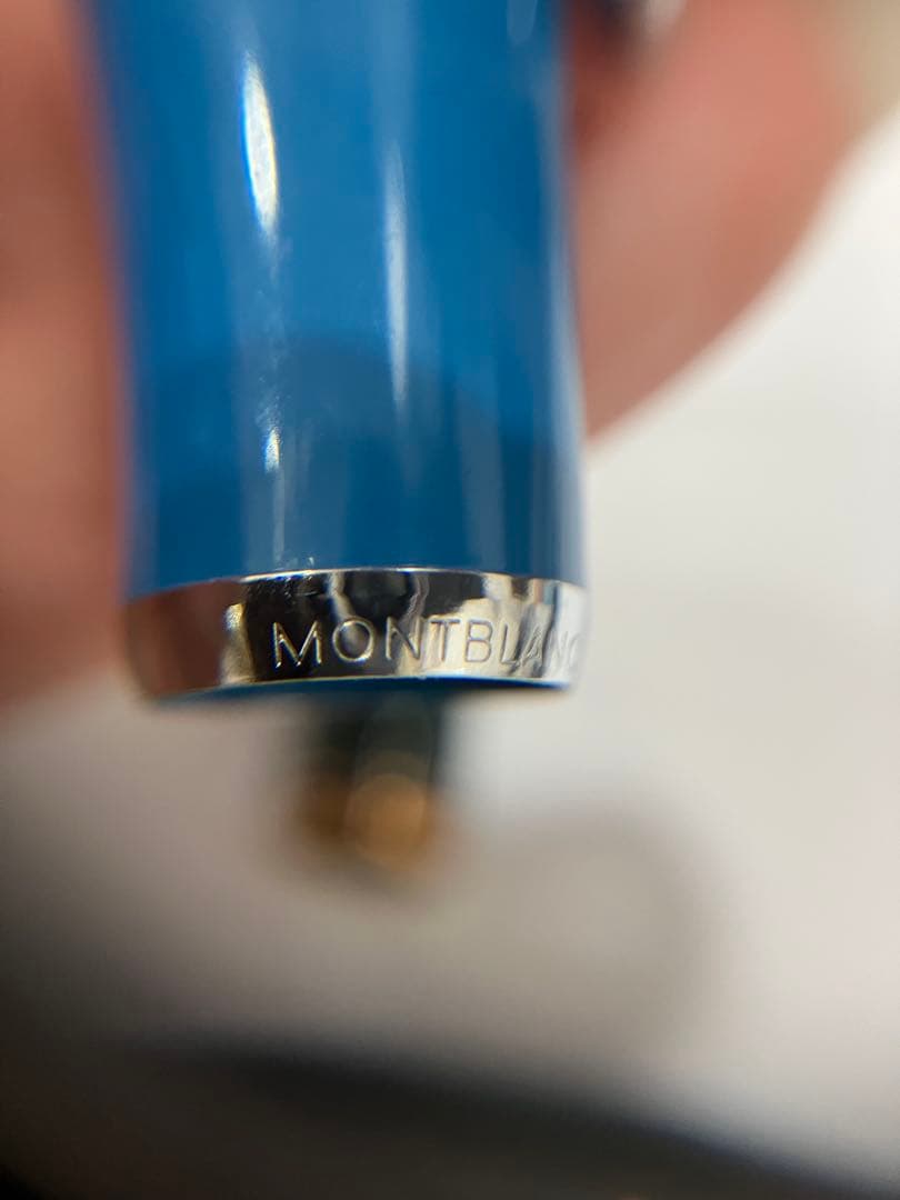 MONT BLANC 万年筆 ２点 おまとめ レトロ 青色 緑色 モンブラン