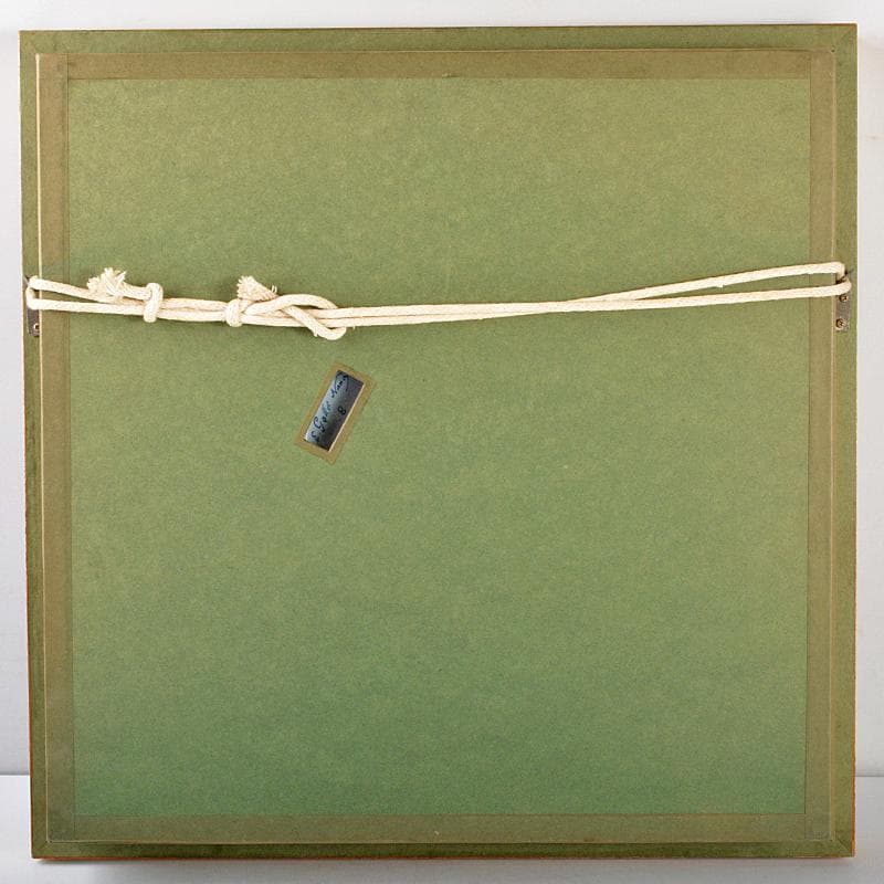 仏蘭西十九世紀　エミール・ガレ作　花文　飾絵皿　サイン入　額装　K　R5293B