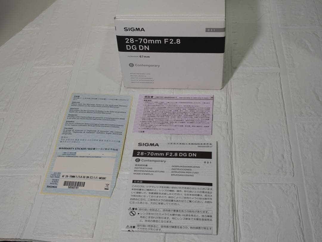 レンズ(ズーム) SIGMA 28-70mm F2.8 DG DN L-mount