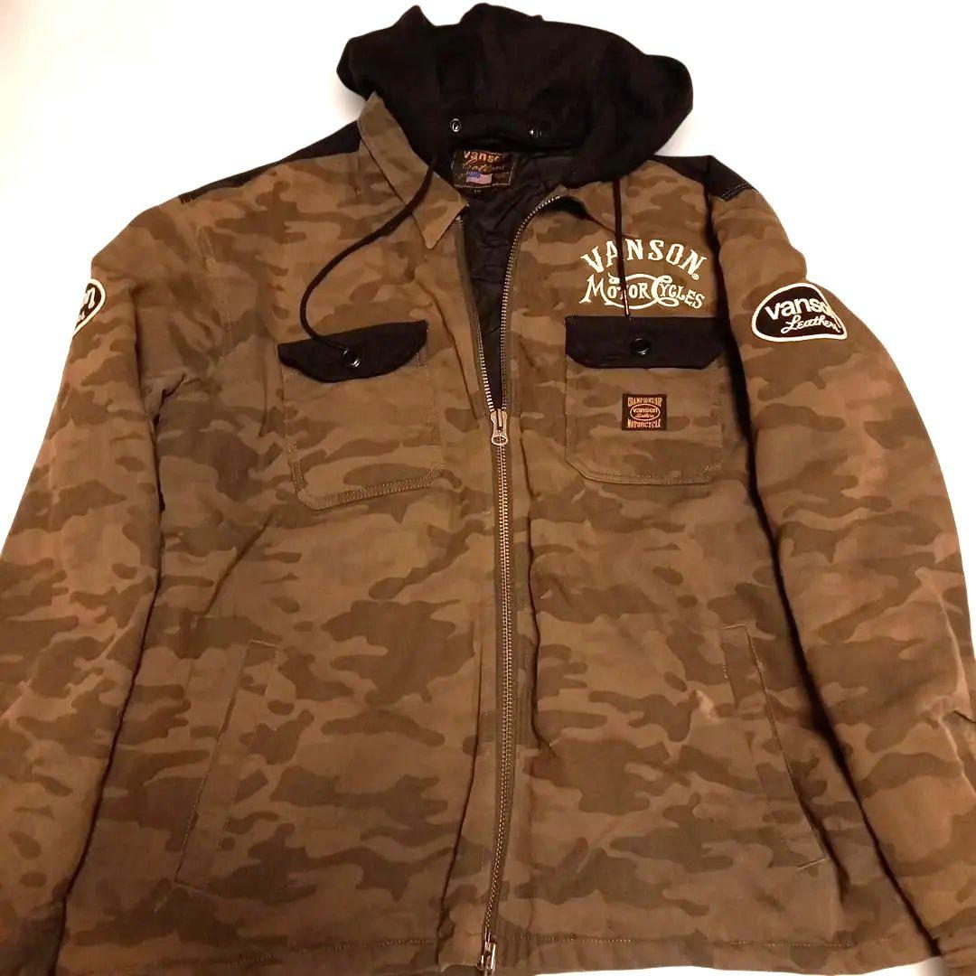 VANSON カモフラージュ フード付きジャケット