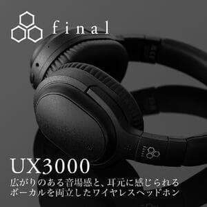 新品　ANC　ワイヤレスヘッドホン final UX3000 BLACK
