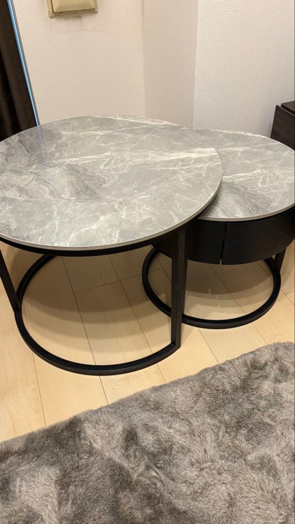 大理石センターテーブル