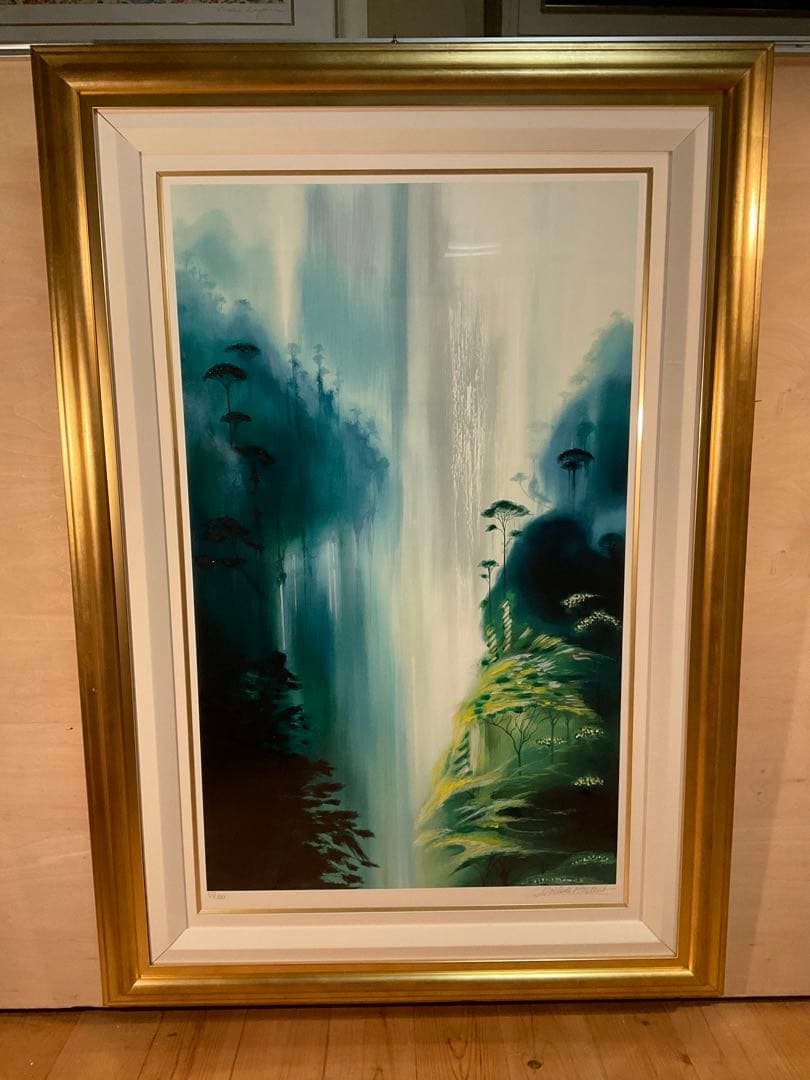 ミッシェル・バテュ「モンスーンバレー」ミックスメディア　直筆サイン・作品保証書有