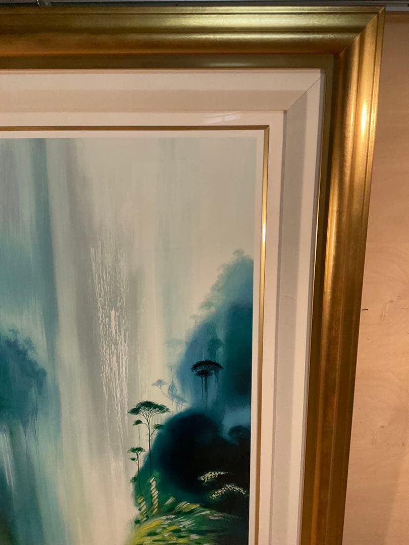 ミッシェル・バテュ「モンスーンバレー」ミックスメディア　直筆サイン・作品保証書有