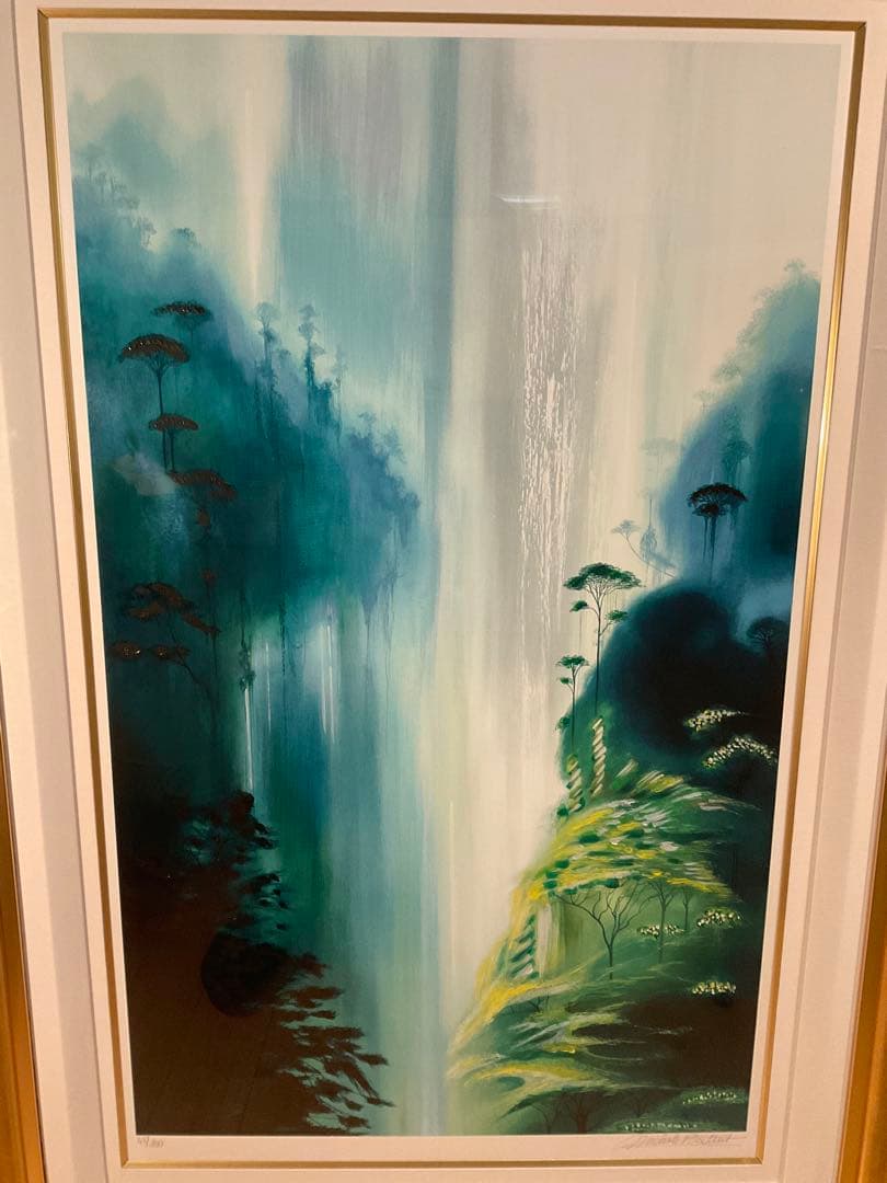 ミッシェル・バテュ「モンスーンバレー」ミックスメディア　直筆サイン・作品保証書有