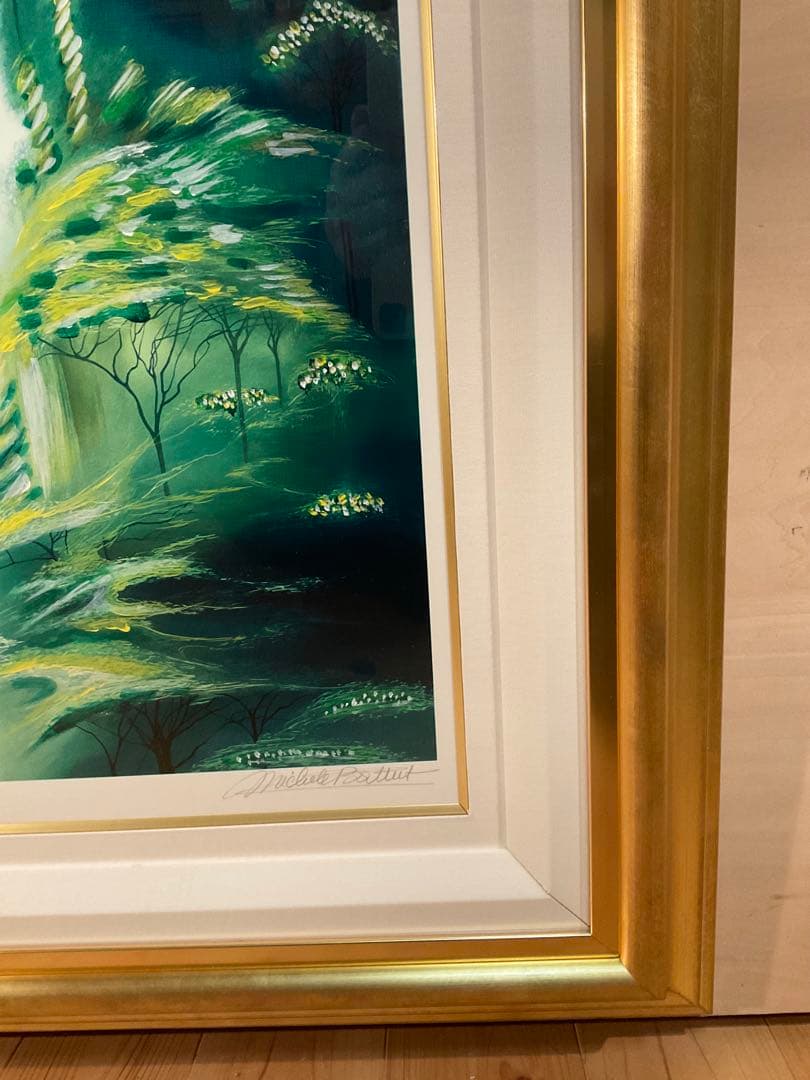 ミッシェル・バテュ「モンスーンバレー」ミックスメディア　直筆サイン・作品保証書有