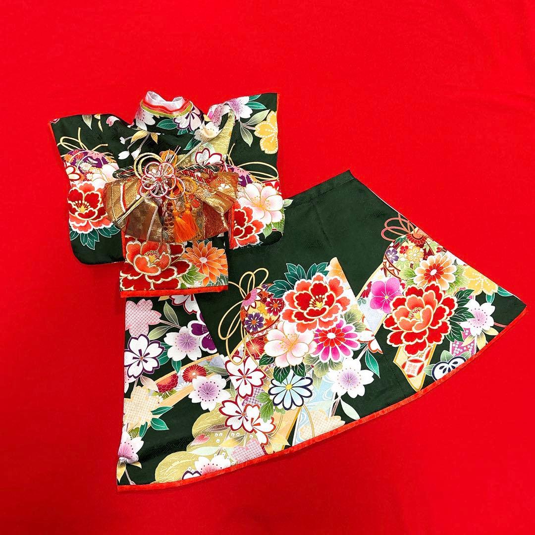 即納✨犬の着物 大振袖 2way お引き摺り取り外し可能 S 正絹 犬服