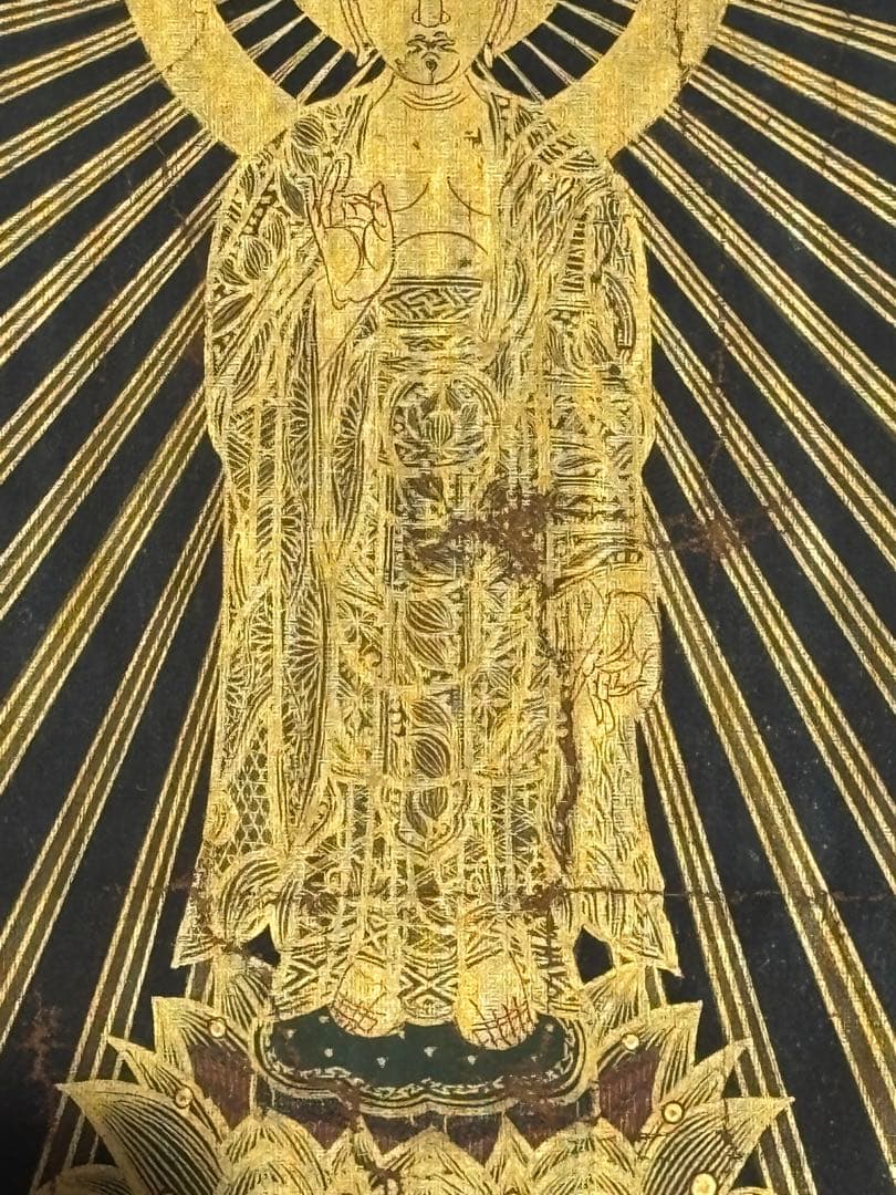 「極彩色木版画 阿弥陀如来像 方便法身尊像」１枚|仏教美術 木版画 浄土真宗親鸞