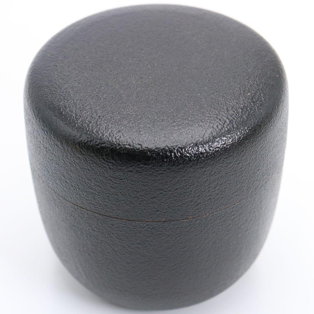 古川治樹作 乾漆 菊蒔絵 大棗 花蒔絵 茶道具 共箱　V948