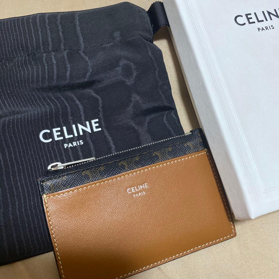 【シルバー金具】セリーヌ カードケース トリオンフキャンバス 正規品