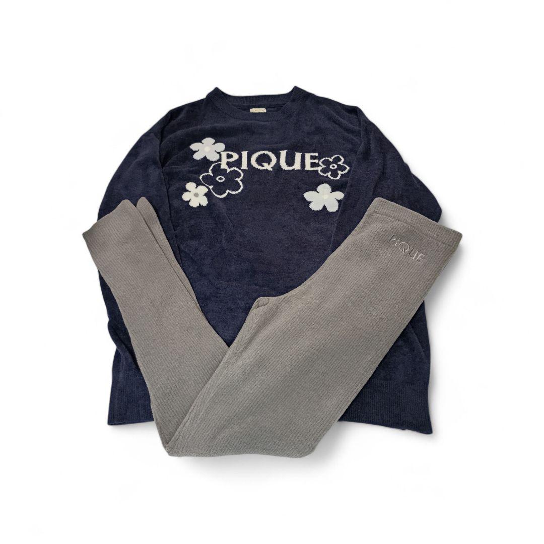 未使用 ジェラートピケ ジェラピケ セットアップ 上下 ミニワンピース レギンス