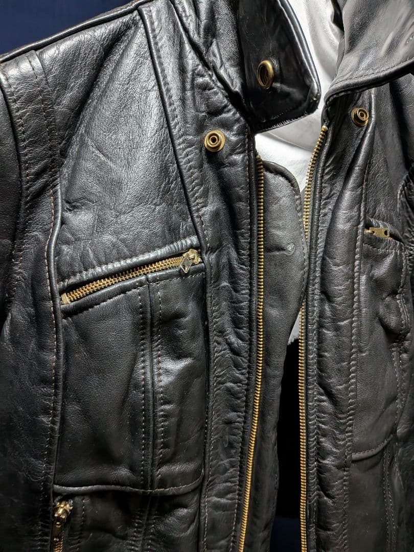 希少 Lesco レザージャケット トミーゲレロ エディスリマン ギャロ 70s