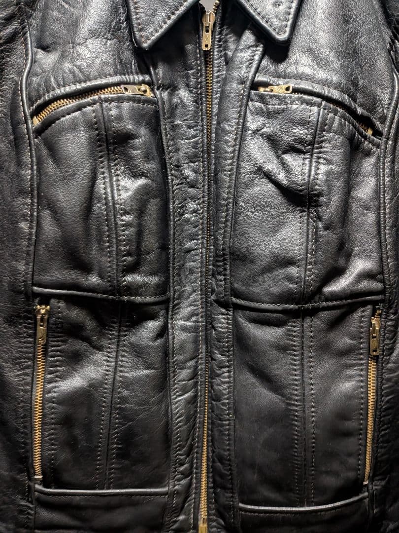 希少 Lesco レザージャケット トミーゲレロ エディスリマン ギャロ 70s