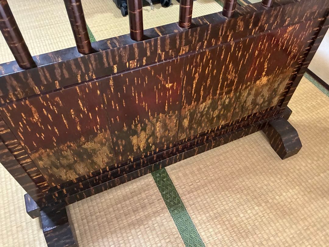 秋田の伝統工芸　桜樺材の衝立（ついたて）