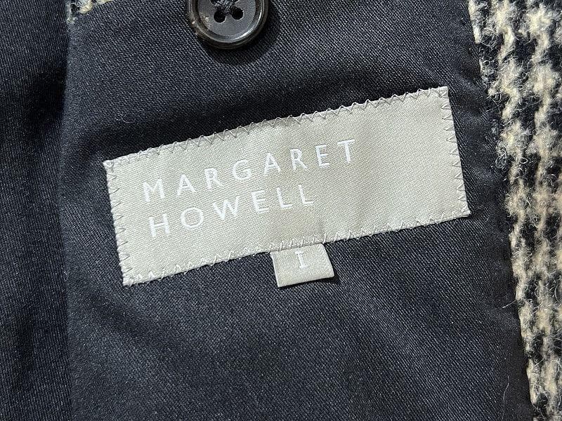 定価99360円 マーガレットハウエル 千鳥柄 ツイード チェスター コート S