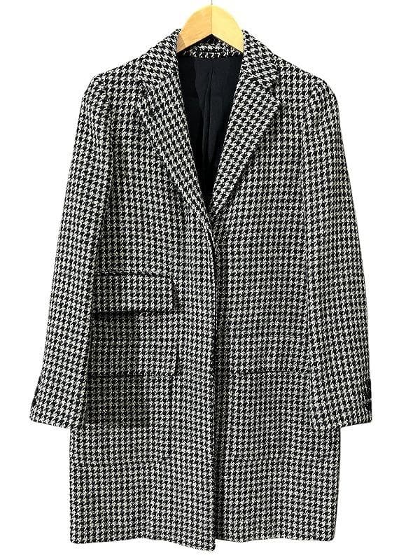 定価99360円 マーガレットハウエル 千鳥柄 ツイード チェスター コート S