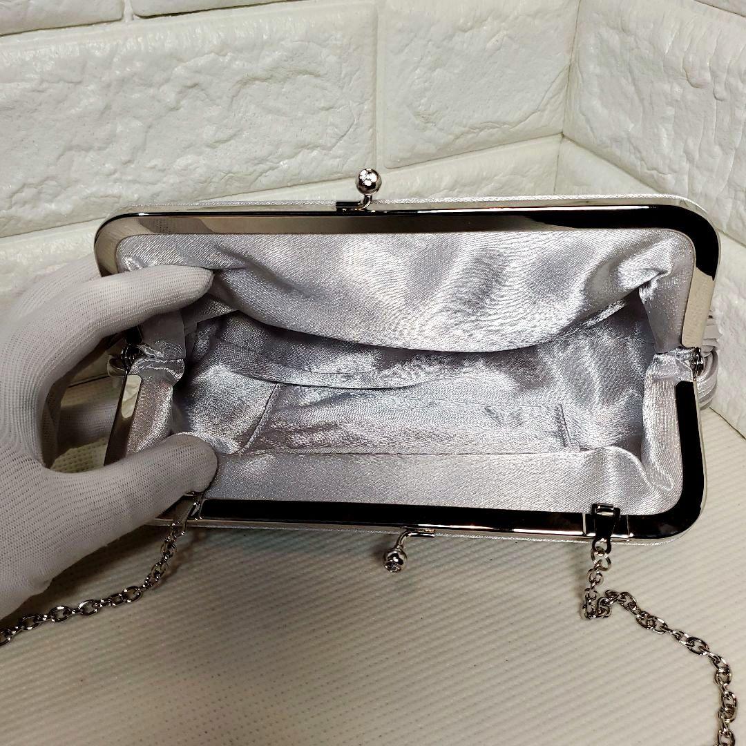 【極美品】Tokyo SOIR シルバー プリーツ パーティーバッグ 箱付き