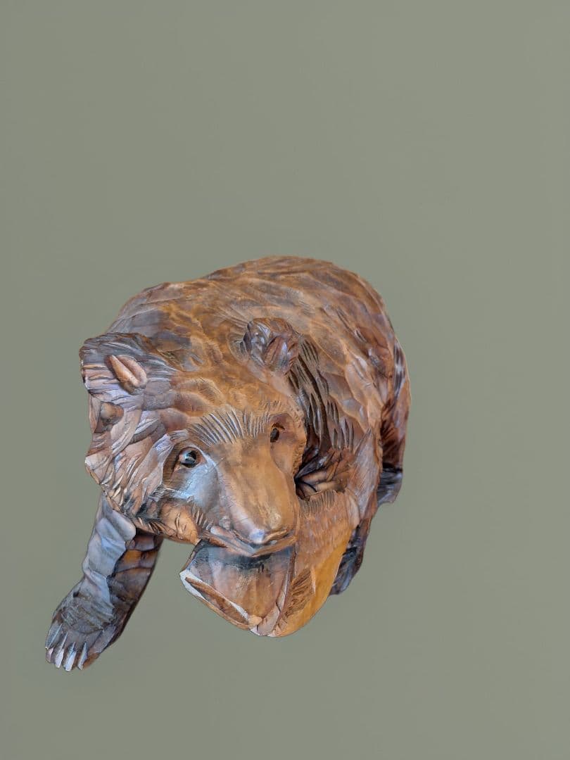 アンティーク木彫り　熊(横51×幅28×高さ34cm 重さ10kg)