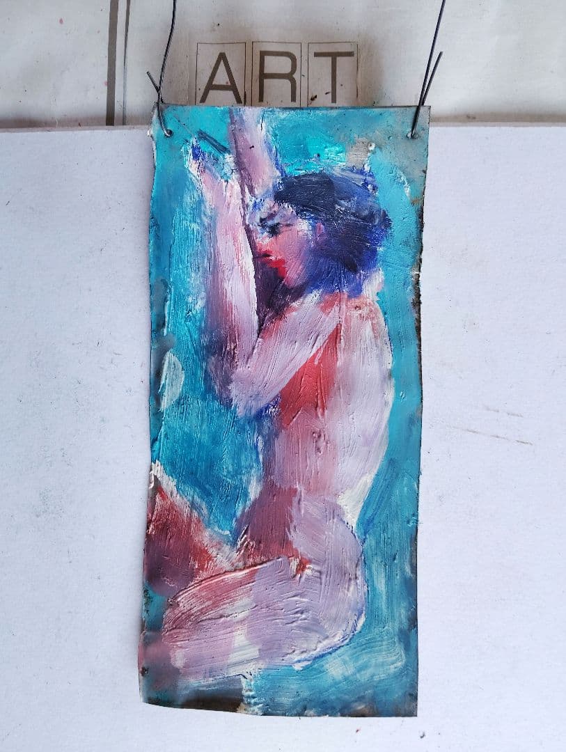 女性ヌード 油彩画 抽象的