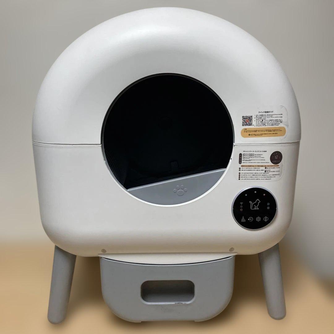 自動トイレ スマート猫用トイレ 大型 ホワイト 付属品有り ①