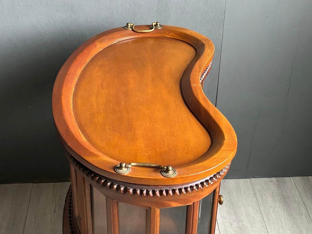 イタリア　マリナ　カッシーリ　ボトルショーケース　マホガニー材　高級　KH