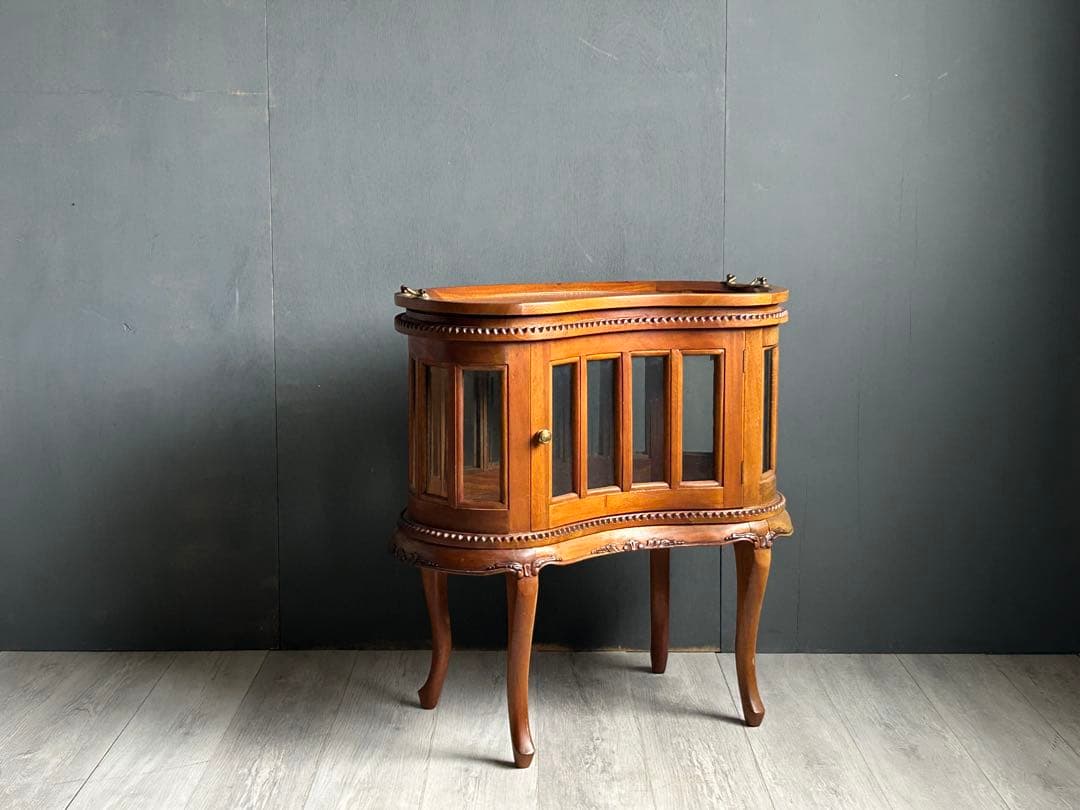 イタリア　マリナ　カッシーリ　ボトルショーケース　マホガニー材　高級　KH