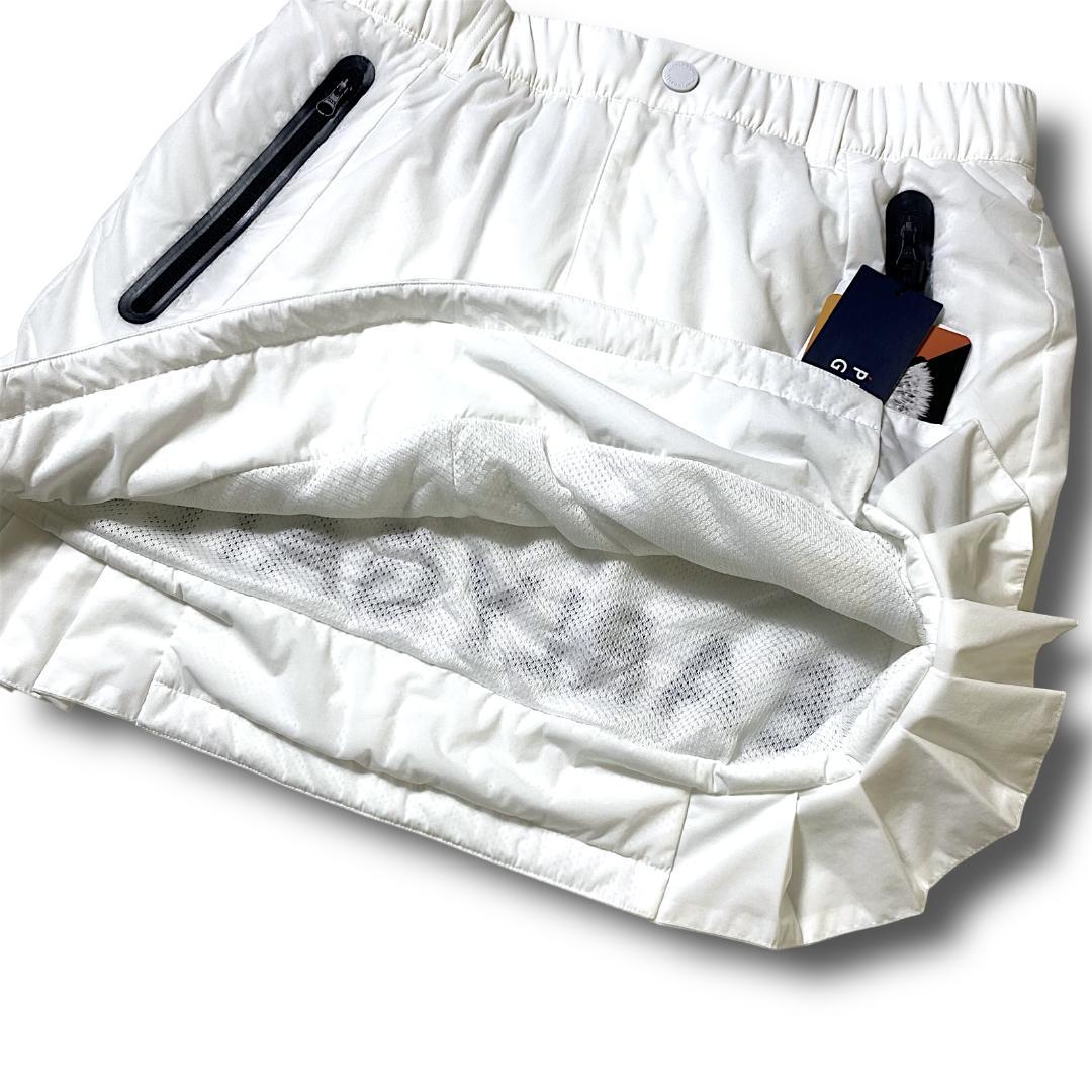 定価3万 0 パーリーゲイツ 快適高機能素材 ビッグロゴ ミニ スカート 白