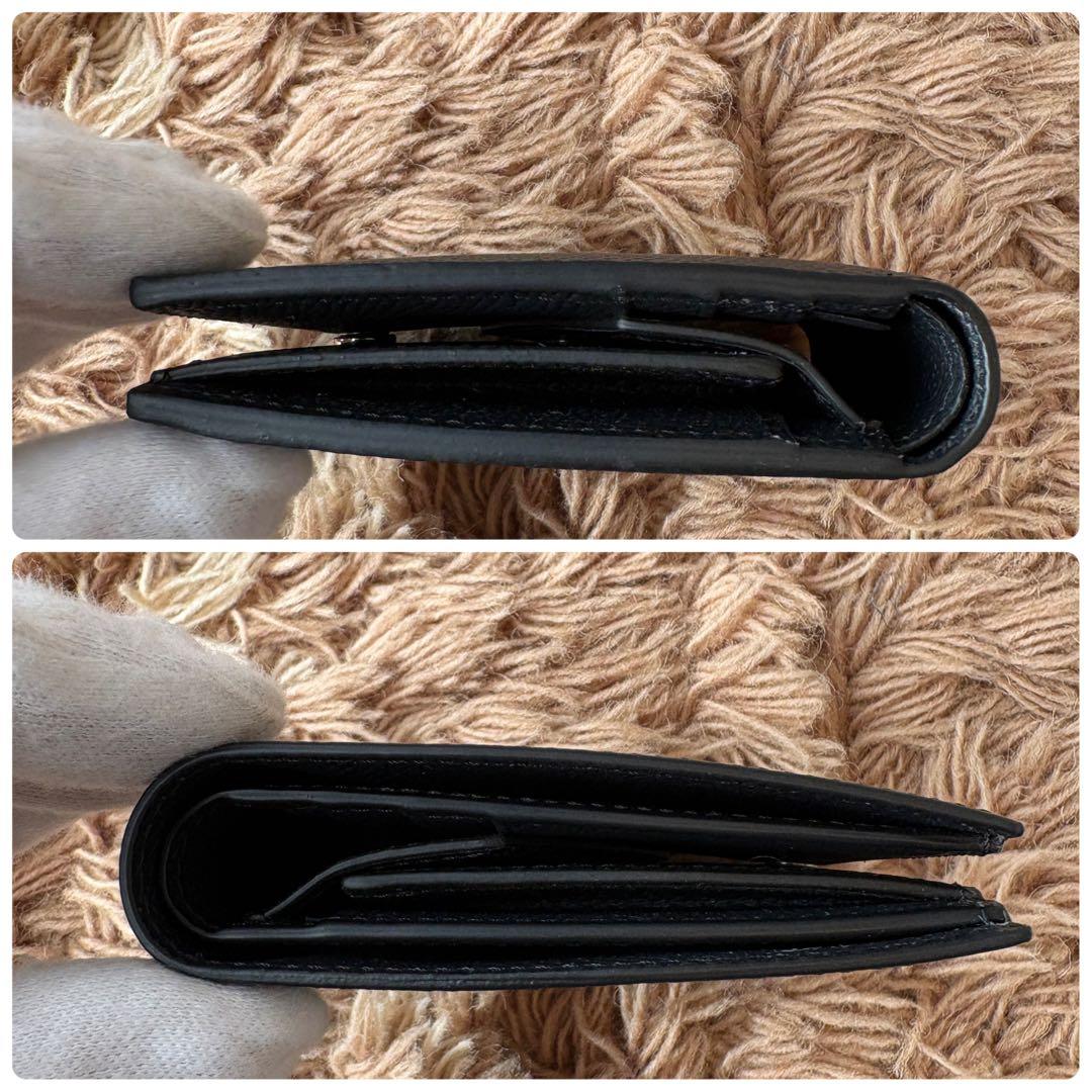 【未使用】ボナベンチュラ レザー  二つ折り財布 ブラック メンズ レディース