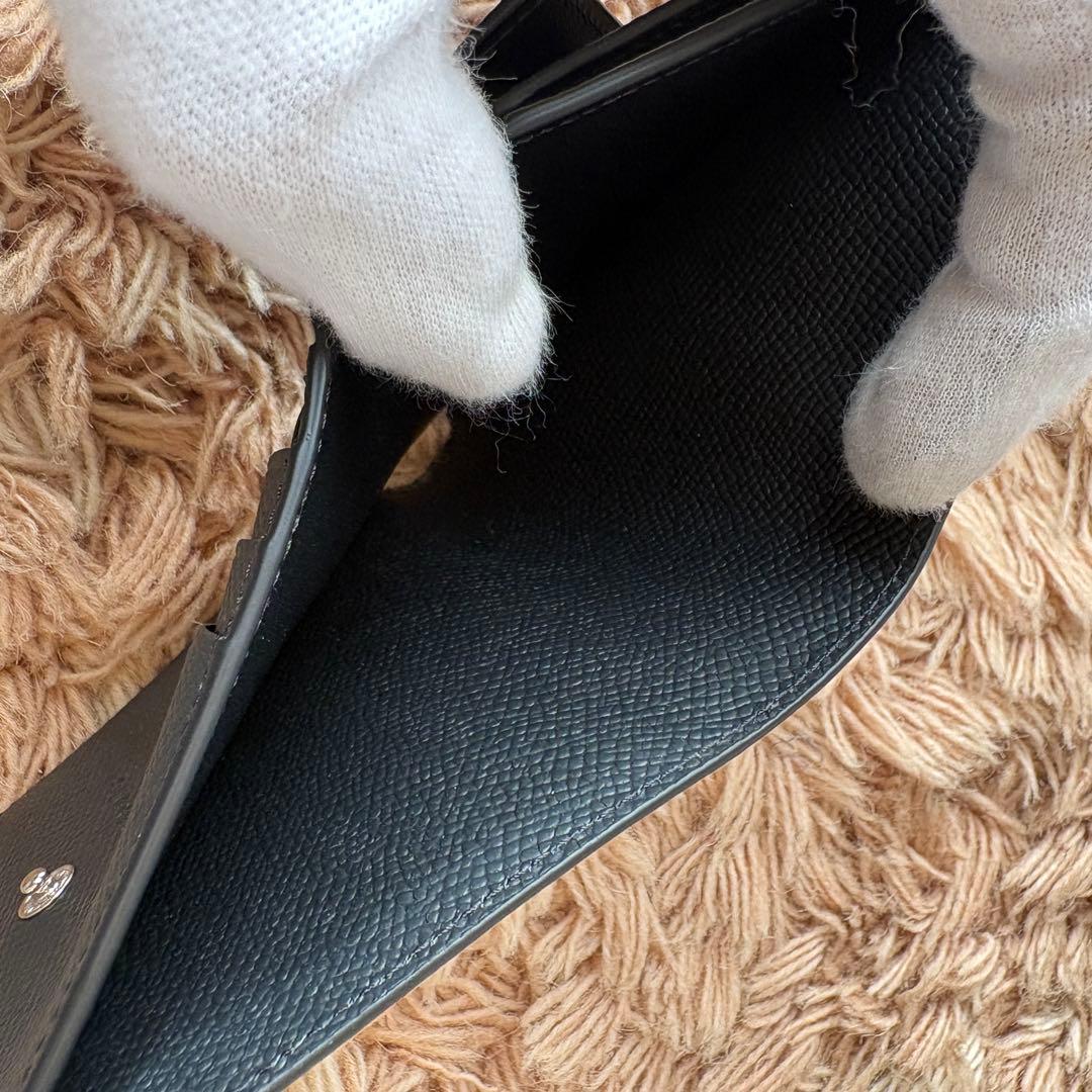 【未使用】ボナベンチュラ レザー  二つ折り財布 ブラック メンズ レディース