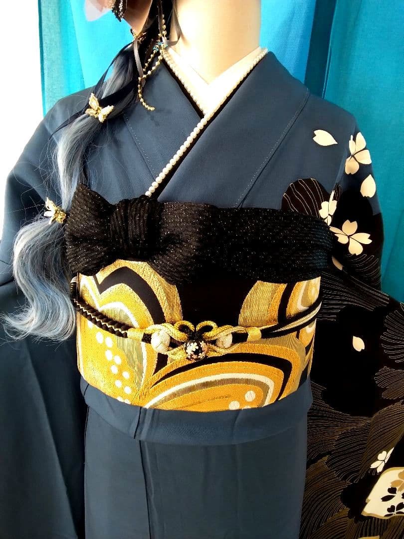 振袖フルセット、正絹振袖成人式、重ね衿帯揚げ帯締め、西陣袋帯、襦袢、トールサイズ