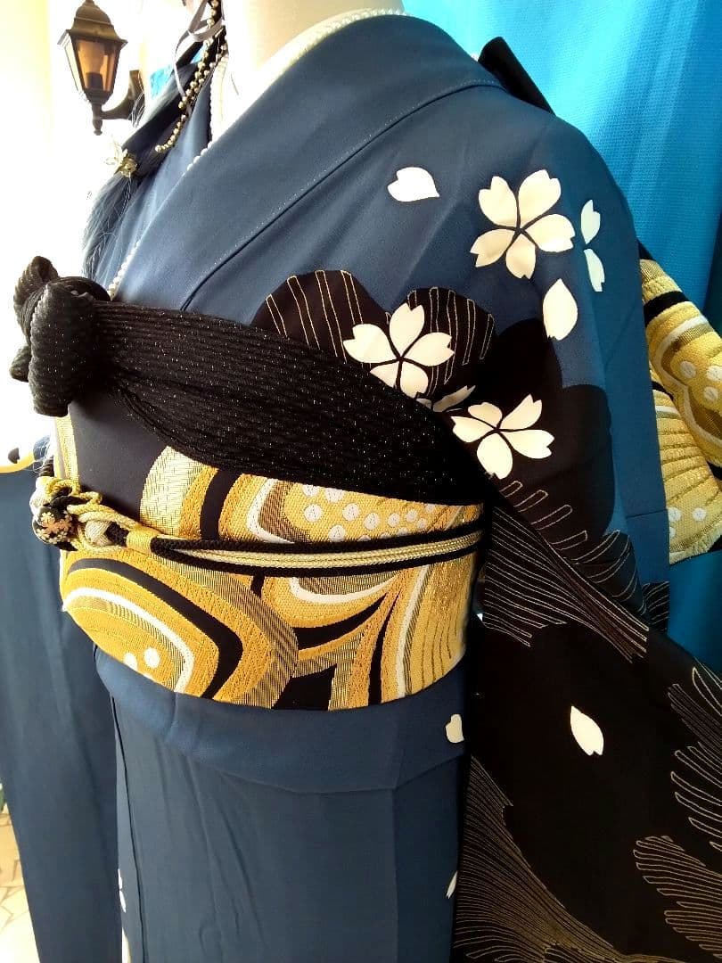 振袖フルセット、正絹振袖成人式、重ね衿帯揚げ帯締め、西陣袋帯、襦袢、トールサイズ