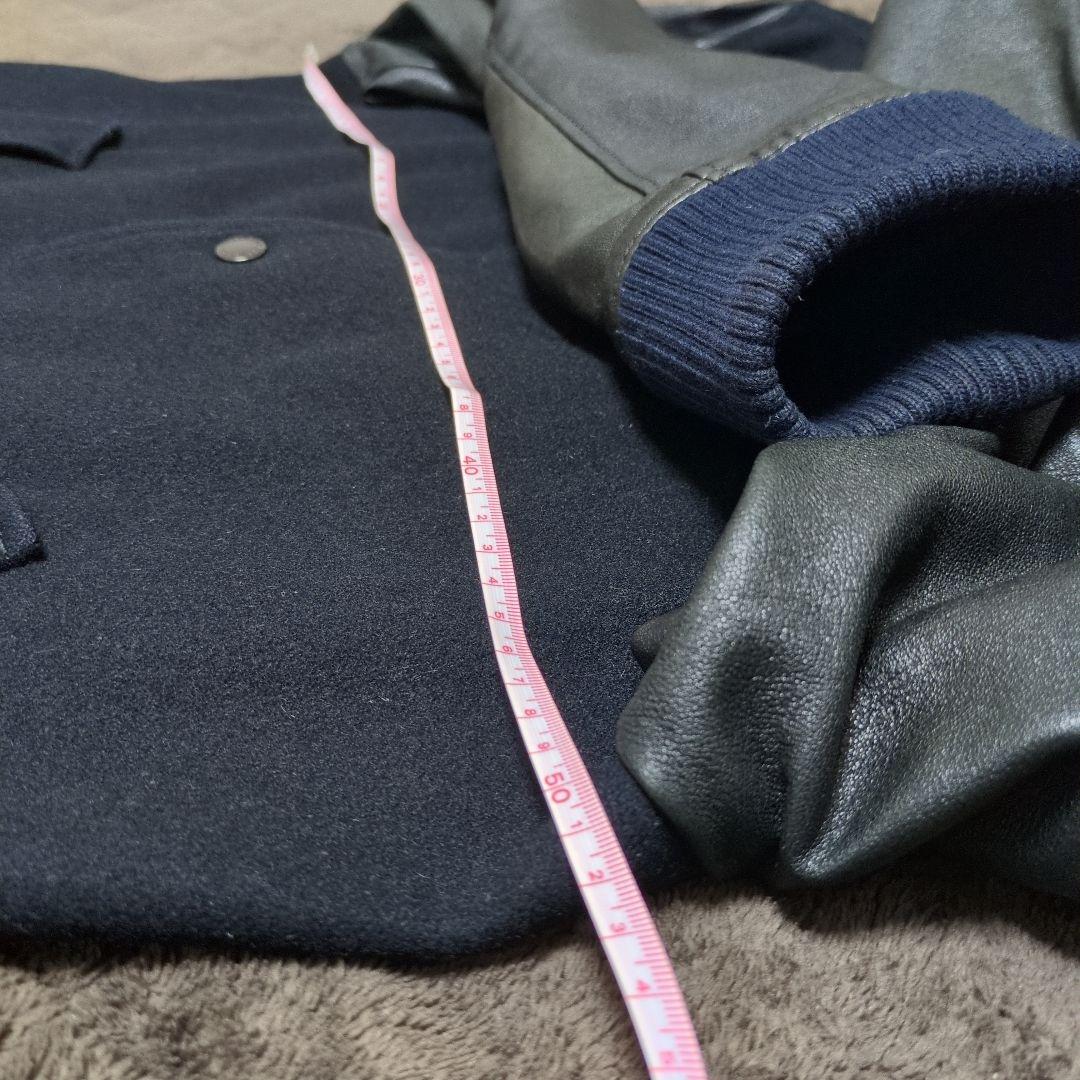 コ*！様 BURBERRY BLACK LABEL スタジャン L ネイビー/ブ