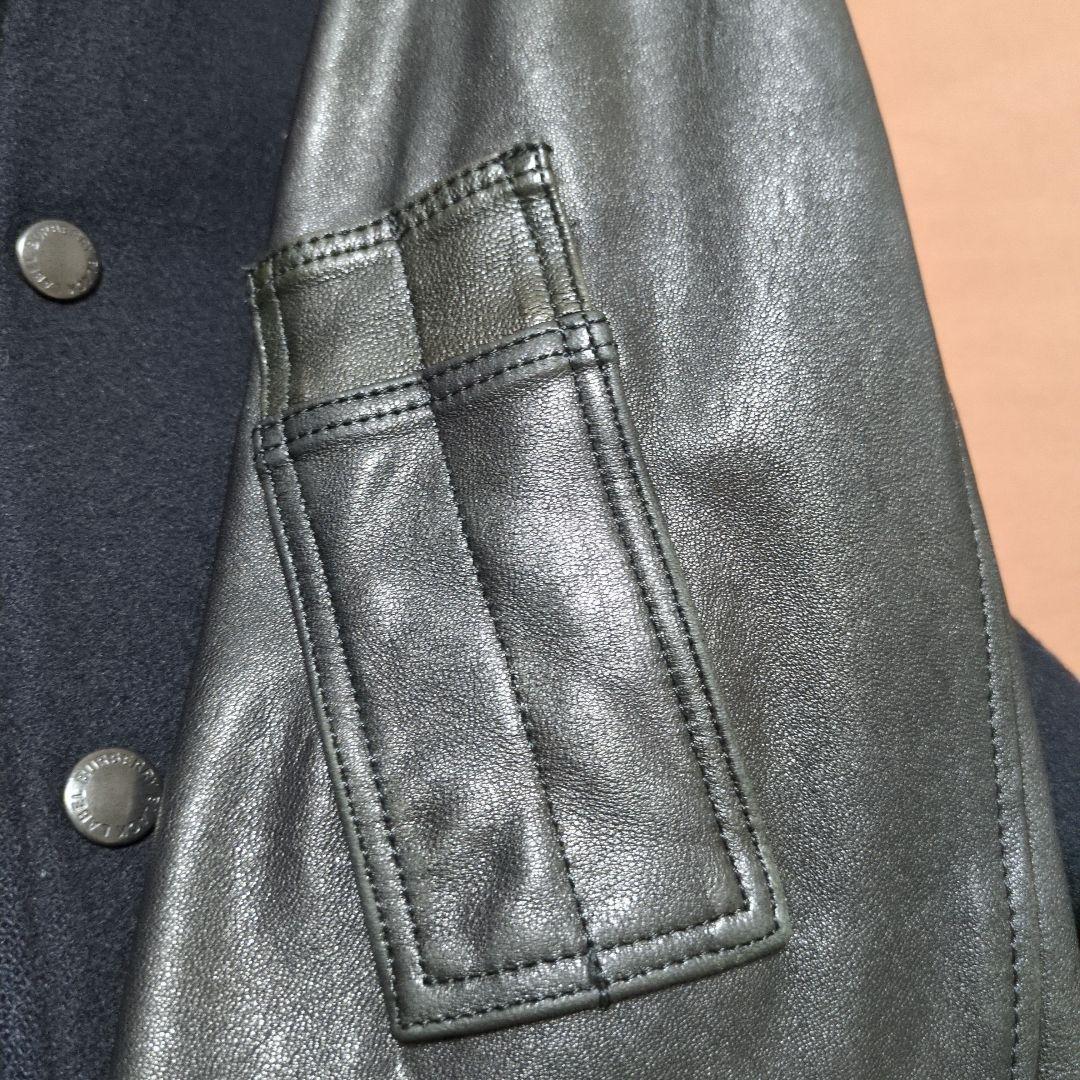 コ*！様 BURBERRY BLACK LABEL スタジャン L ネイビー/ブ