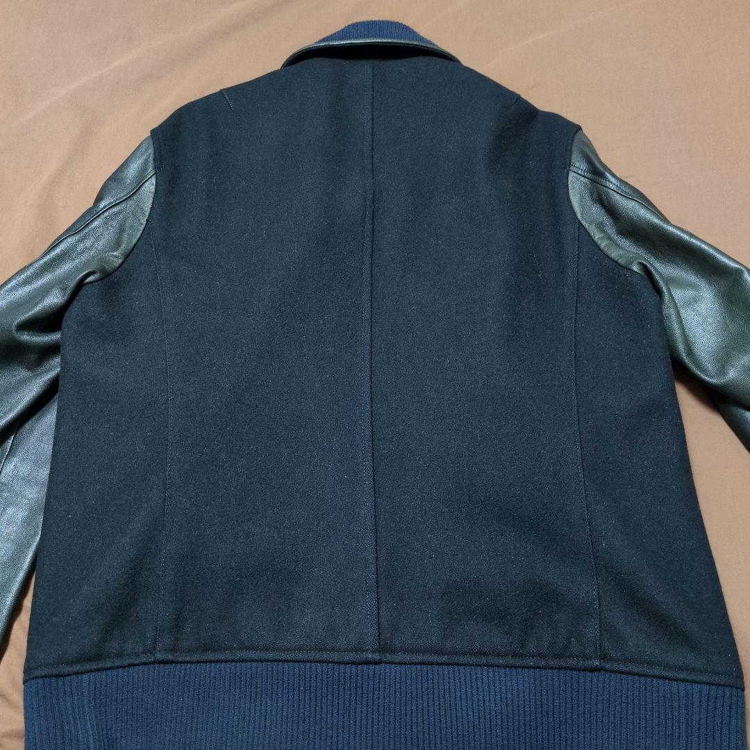 コ*！様 BURBERRY BLACK LABEL スタジャン L ネイビー/ブ