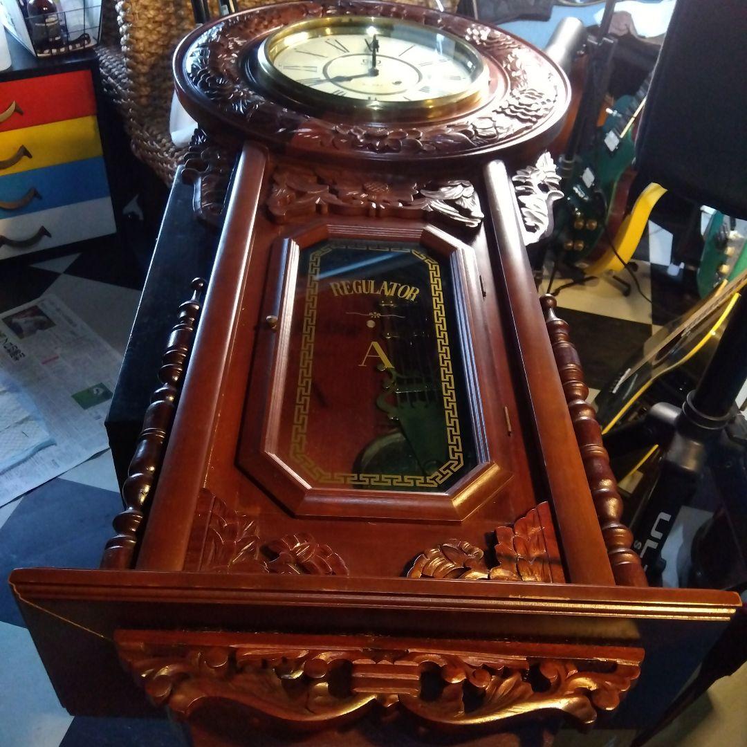 ノ*そ様 壁掛け時計 大きめ ブラウン…値下げ！