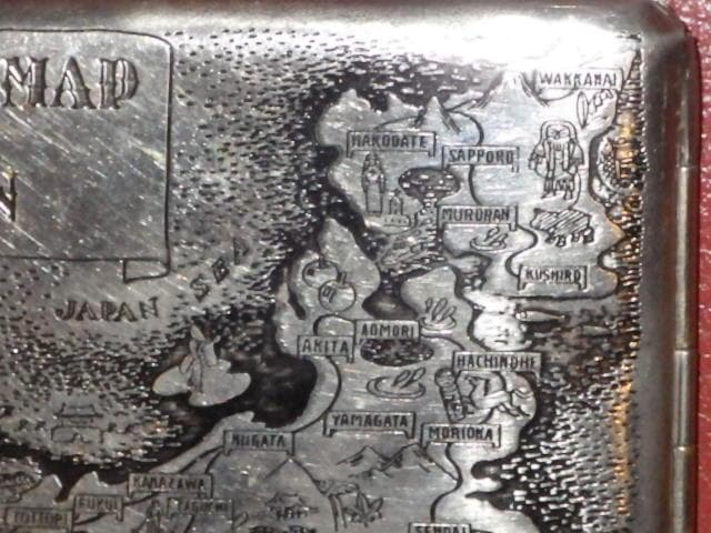 50’S★スーベニア★シガレットケース★23★ビンテージ★タバコ入れ★日本地図