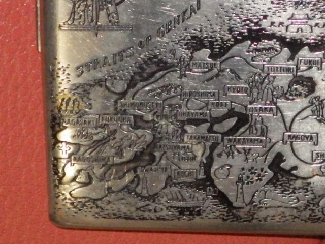 50’S★スーベニア★シガレットケース★23★ビンテージ★タバコ入れ★日本地図