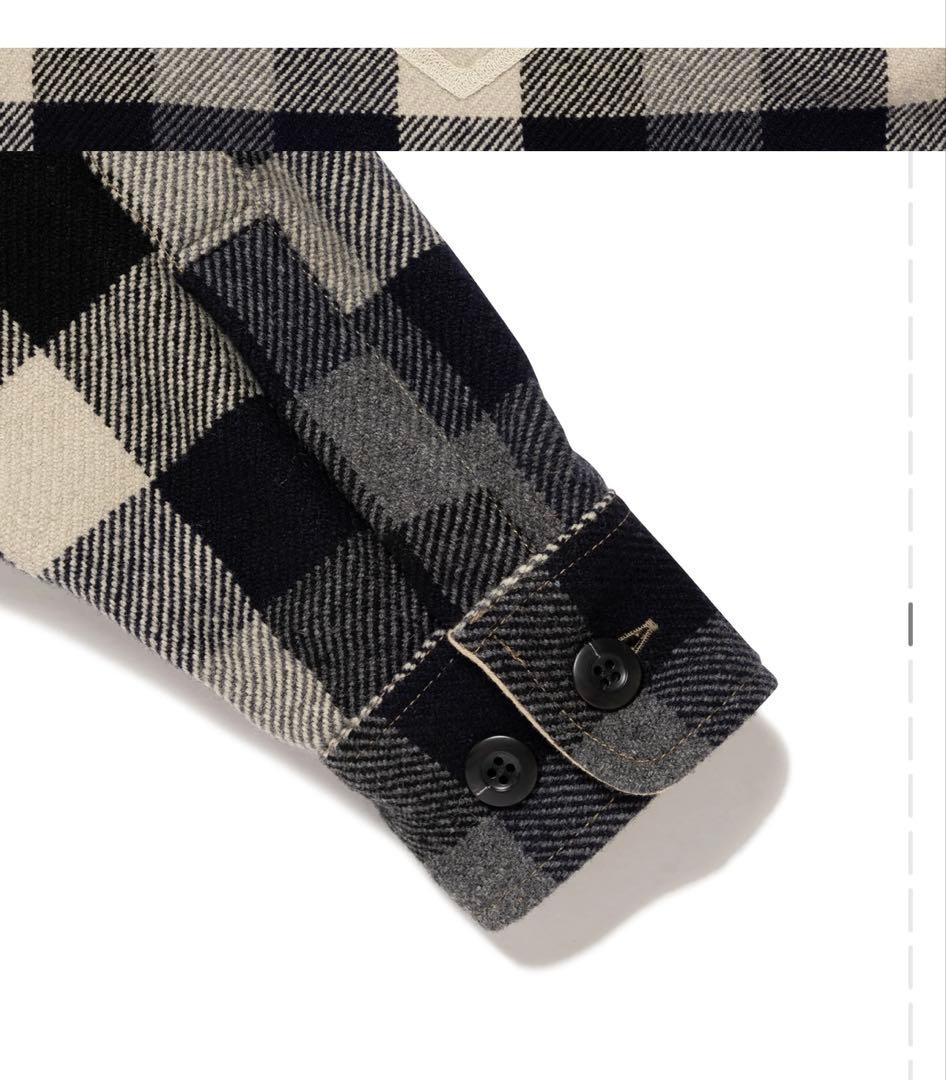 HUMANMADE ヒューマンメイド ウールチェックシャツジャケット ブラックS