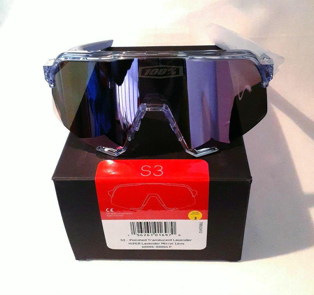 最新版 100% S3 クリア ラベンダー ワンハンドレッド サングラス