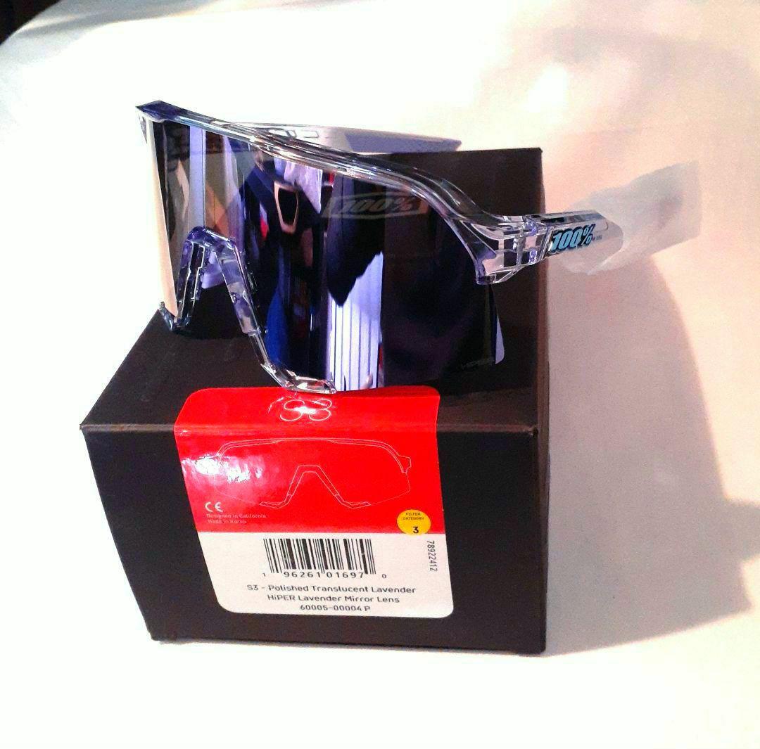 最新版 100% S3 クリア ラベンダー ワンハンドレッド サングラス