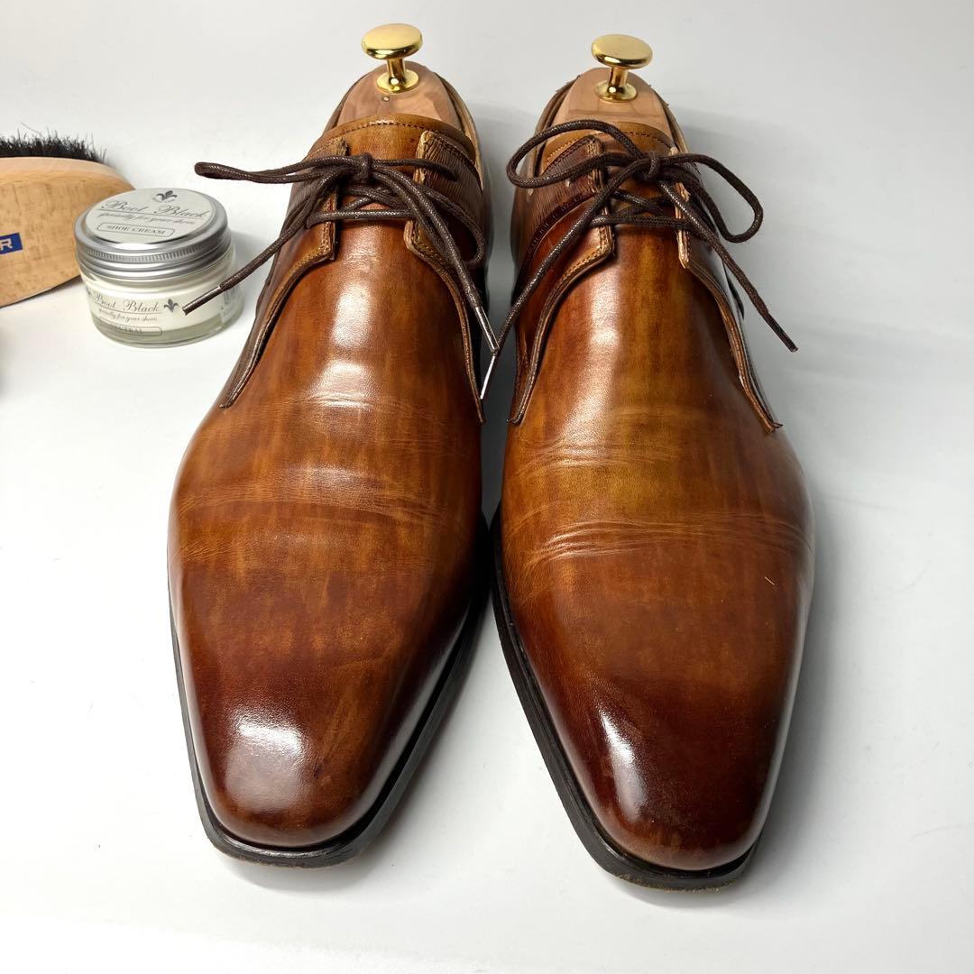 【美品】MAGNANNI パティーヌ　レースアップ　ドレスシューズ　BR 41